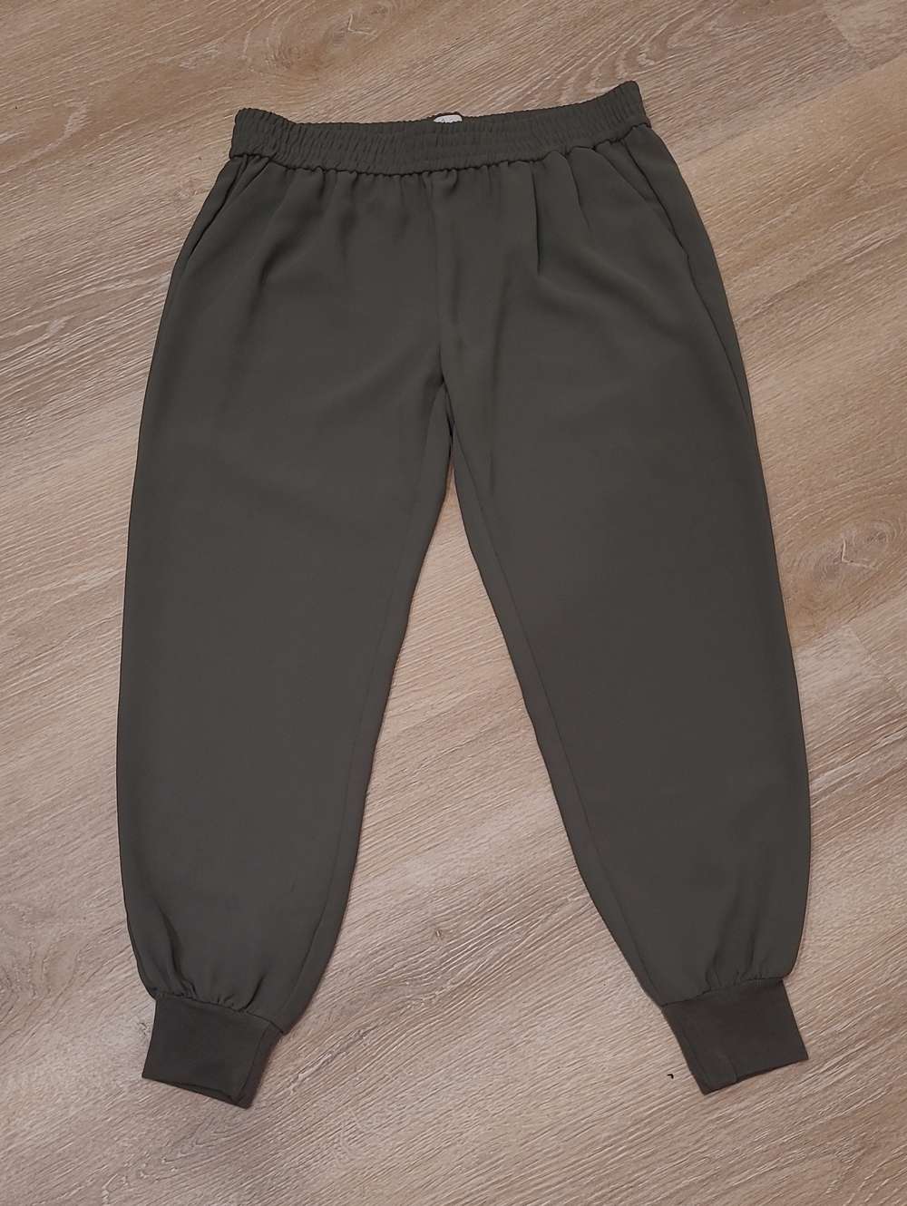 Joie Women's Olive Green Elastic-Waist Polyester Joggers